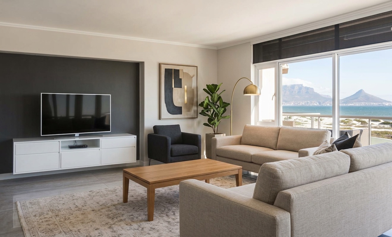 Messy agent upload lounge before and after virtual staging — listing-ready